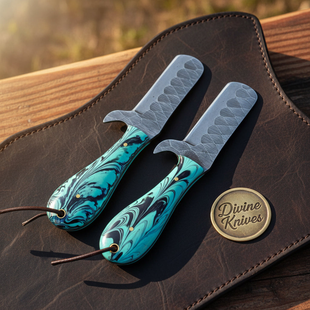 Farrier Rasp Tanto Bull Cutter set with by Divine Knives