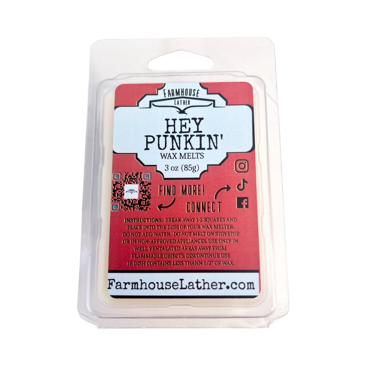 Hey Punkin' handmade wax melt bar by Farmhouse Lather