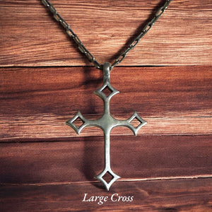 Gothic Medieval Cross Necklace - Bronze by Forged By Fire — view 7 of 8