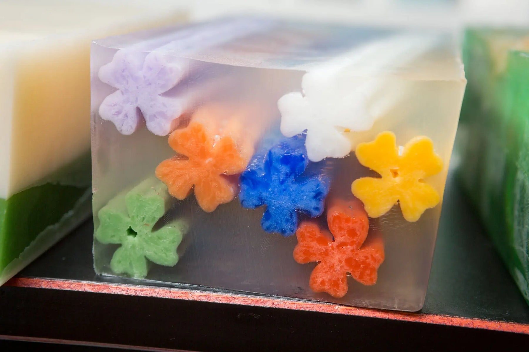 Flower Child Soap Slice 5.5 Oz. by Essential Journeys, natural skincare detail photo 3