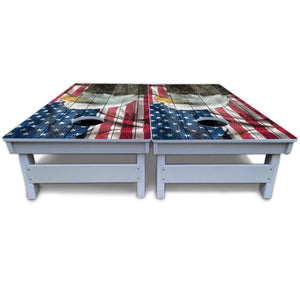 Faded Eagle Flag Cornhole Boards - All Weather Series by Cornhole Solutions, custom cornhole board detail photo 5