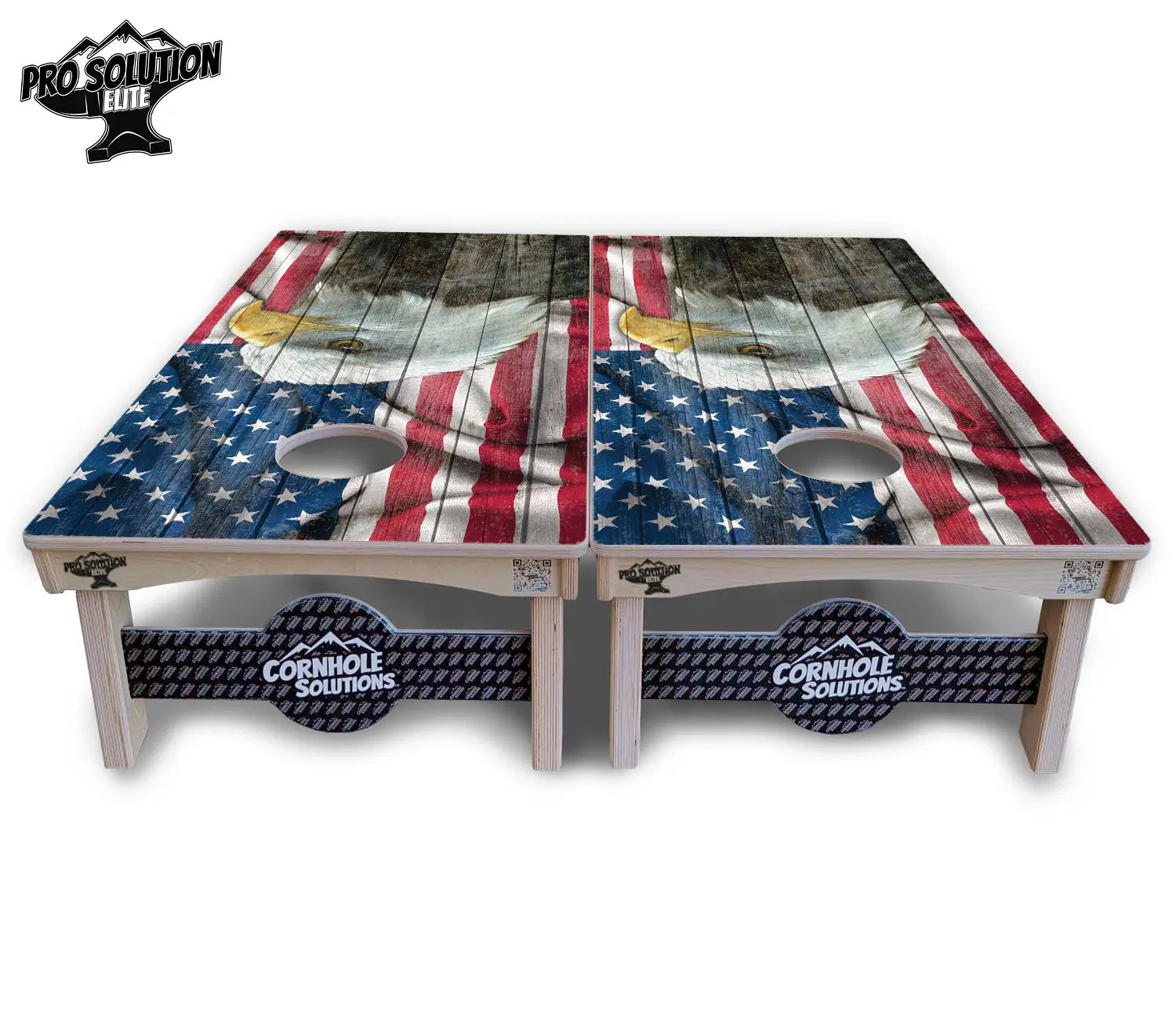 Faded Eagle Flag Cornhole Boards - Pro Solution Elite Series by Cornhole Solutions, custom cornhole board detail photo 3