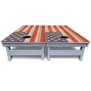 Faded Texas & American Cornhole Boards - All Weather Series by Cornhole Solutions, custom cornhole board detail photo 5