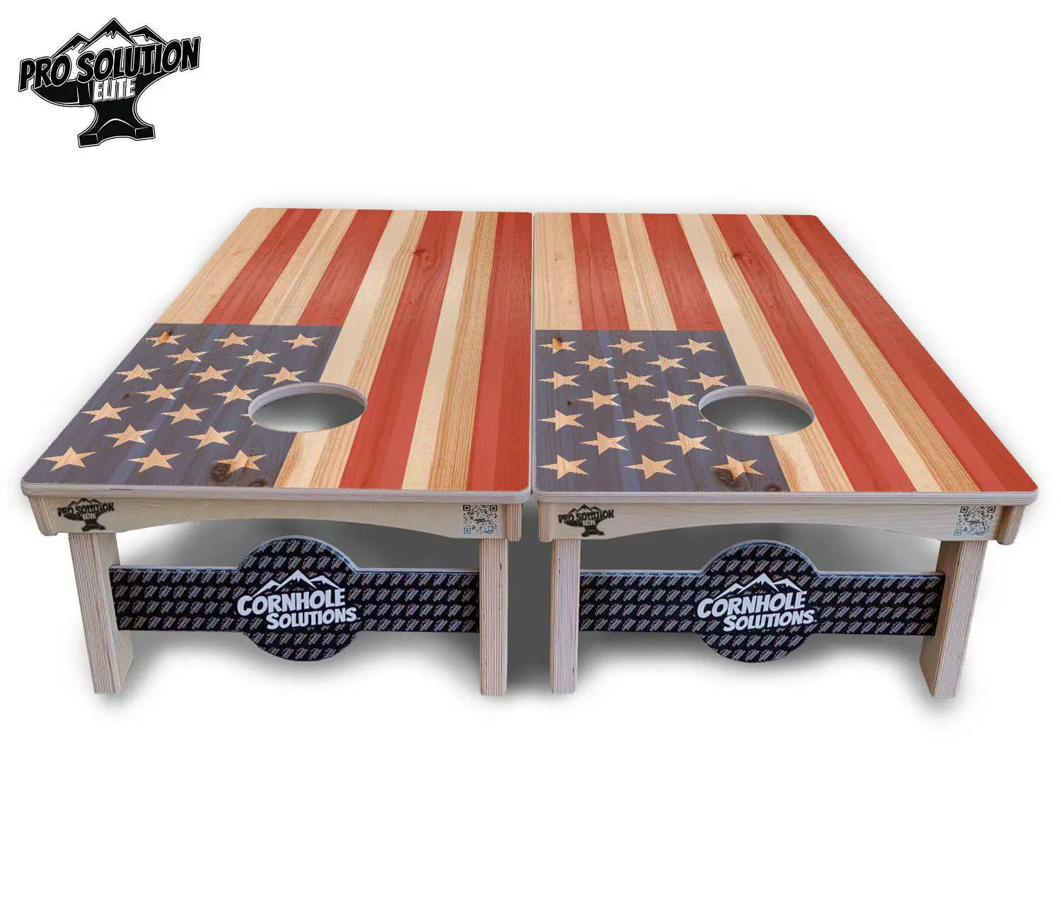 Faded Texas & American Flag Cornhole Boards - Pro Solution Elite Series by Cornhole Solutions, custom cornhole board detail photo 4