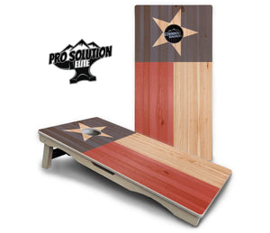 Faded Texas & American Flag Cornhole Boards - Pro Solution Elite Series by Cornhole Solutions, custom cornhole board detail photo 7