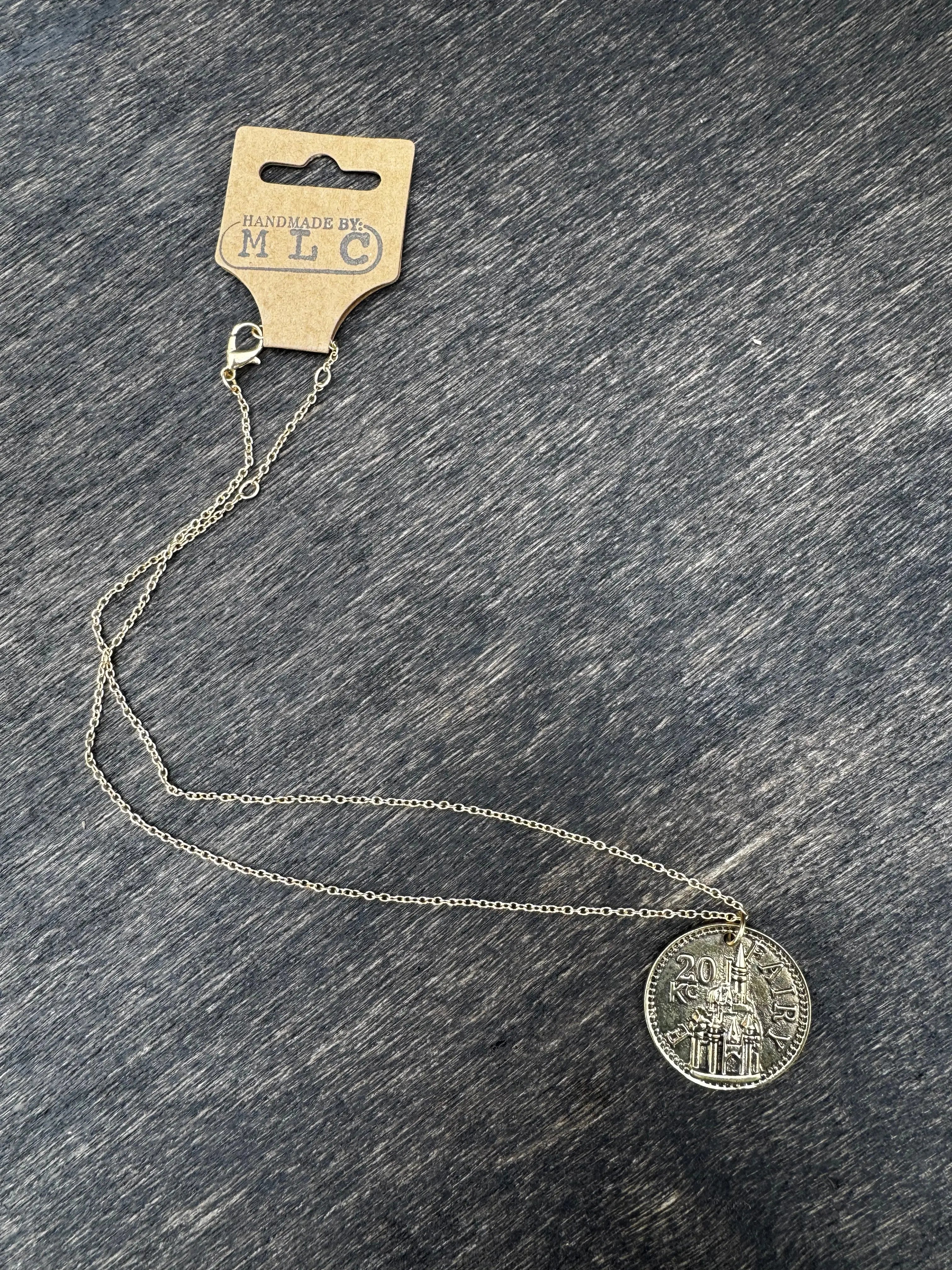 Fairy Coin Necklace Mushroom Lady Co