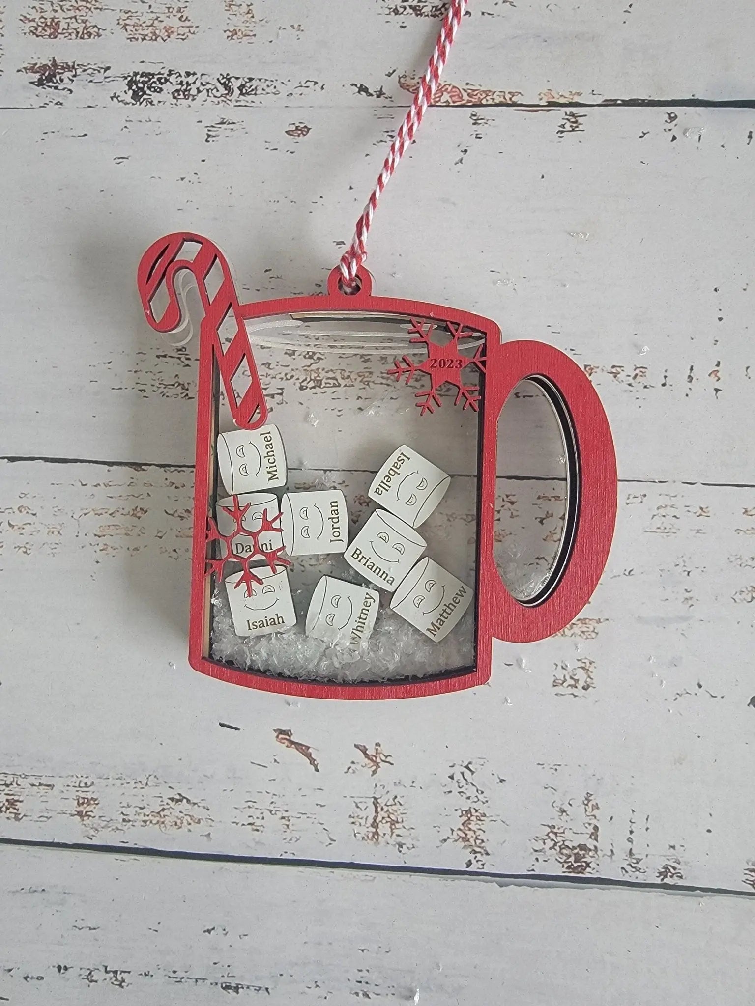 Family Christmas Ornament Hot Chocolate Edition by EverLee Creations, Southern food gift detail photo 3