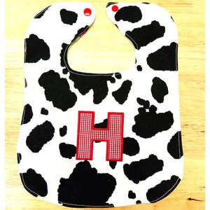 Farm Animal Reversible Bib by East Mississippi Creations, children's boutique clothing detail photo 2