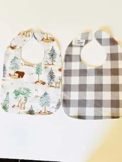 Farm Animal Reversible Bib by East Mississippi Creations, children's boutique clothing detail photo 5