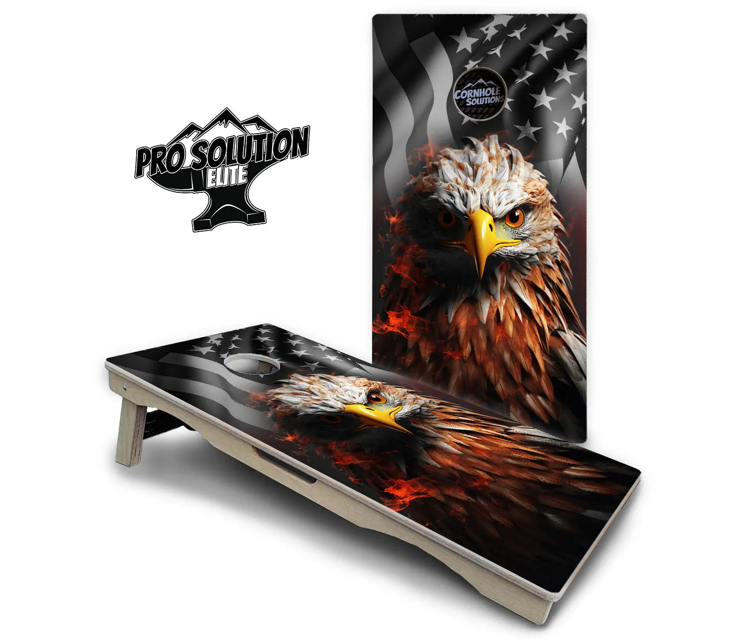 Fire Eagle Cornhole Boards - Pro Solution Elite Series by Cornhole Solutions, custom cornhole board detail photo 2