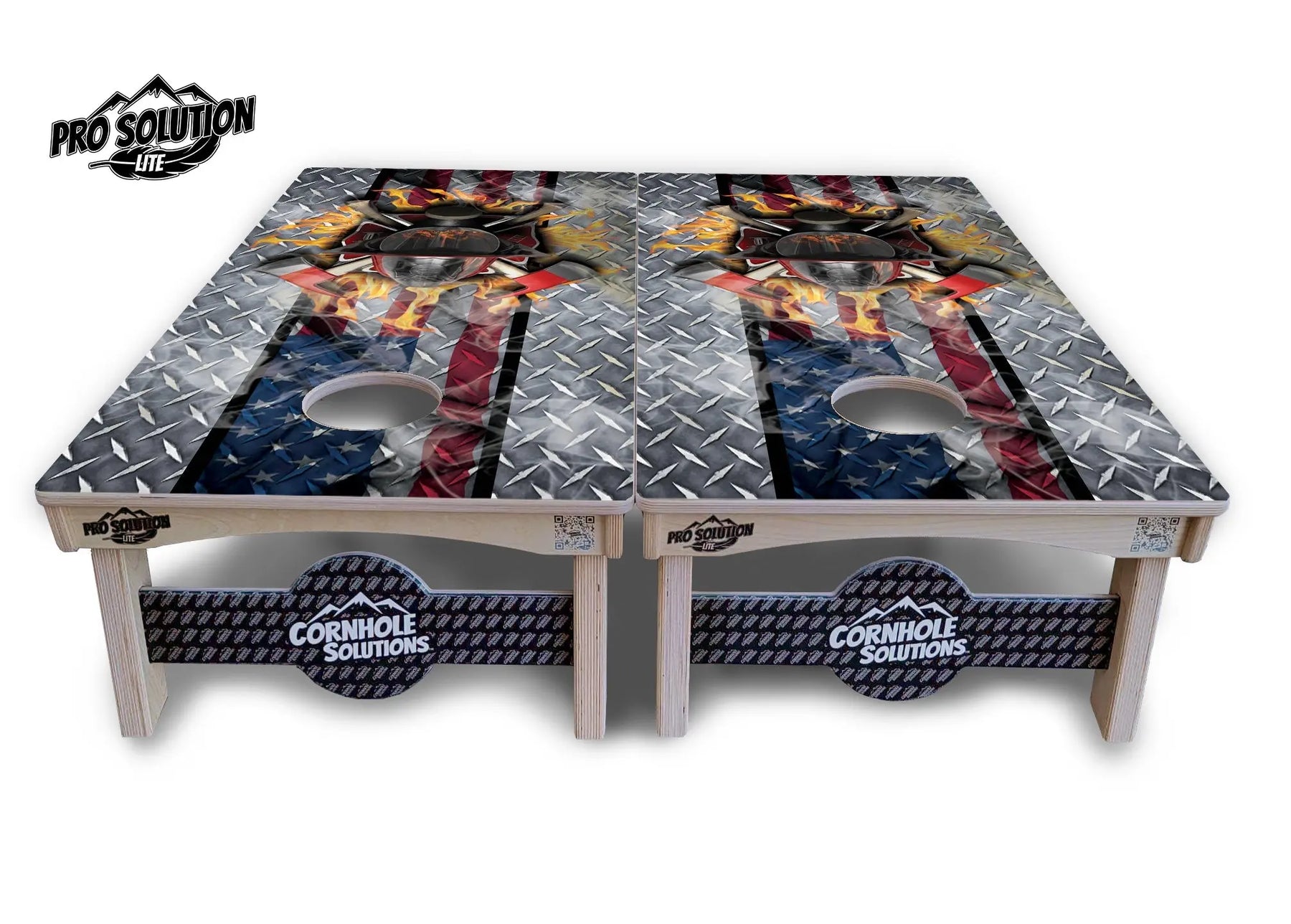 Fire Fighter Cornhole Boards - Pro Solution Lite Series by Cornhole Solutions, custom cornhole board detail photo 3