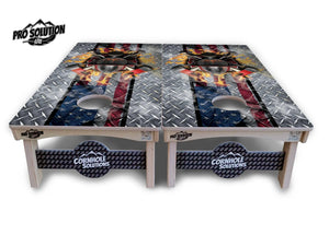 Fire Fighter Cornhole Boards - Pro Solution Lite Series by Cornhole Solutions, custom cornhole board detail photo 3