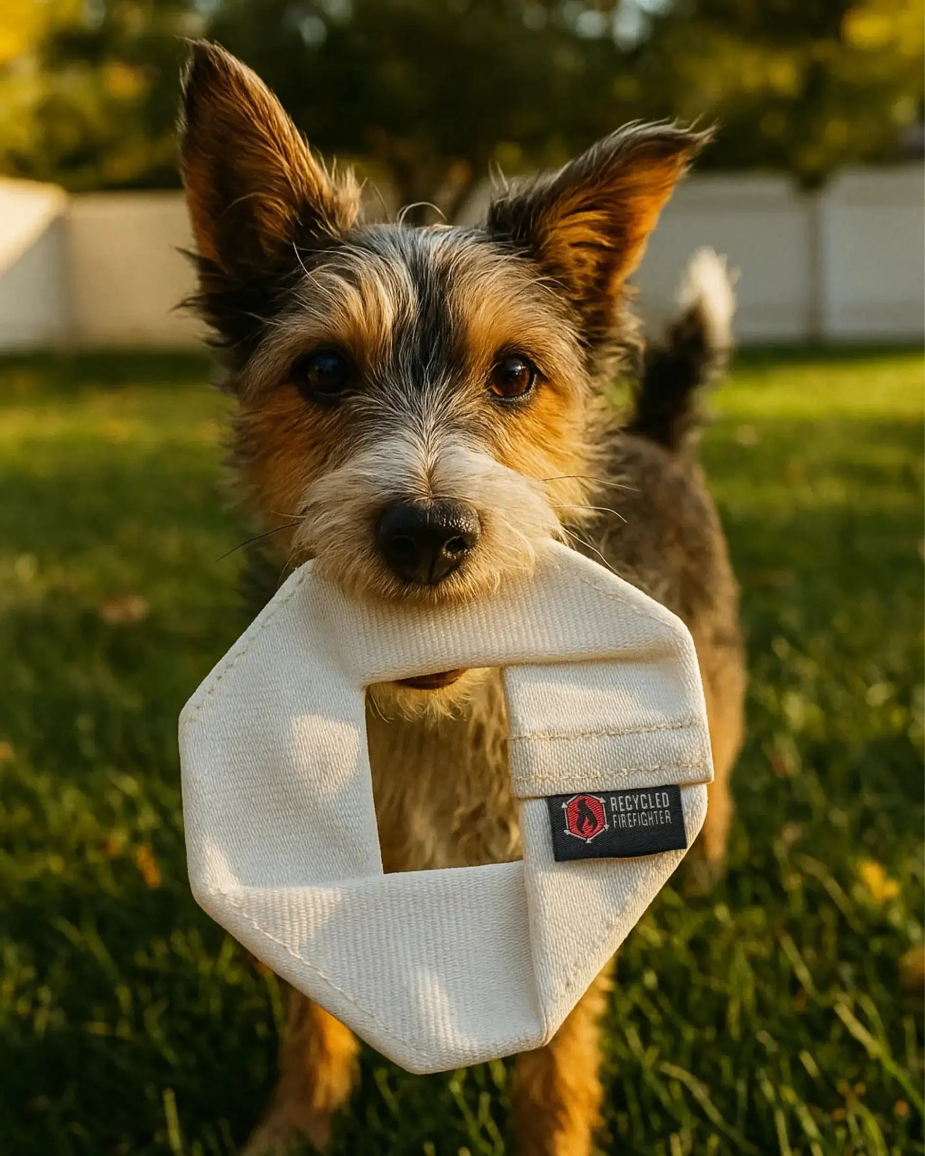 Fire Hose Dog Frisbee JR. by Recycled Firefighter, pet accessory detail photo 3