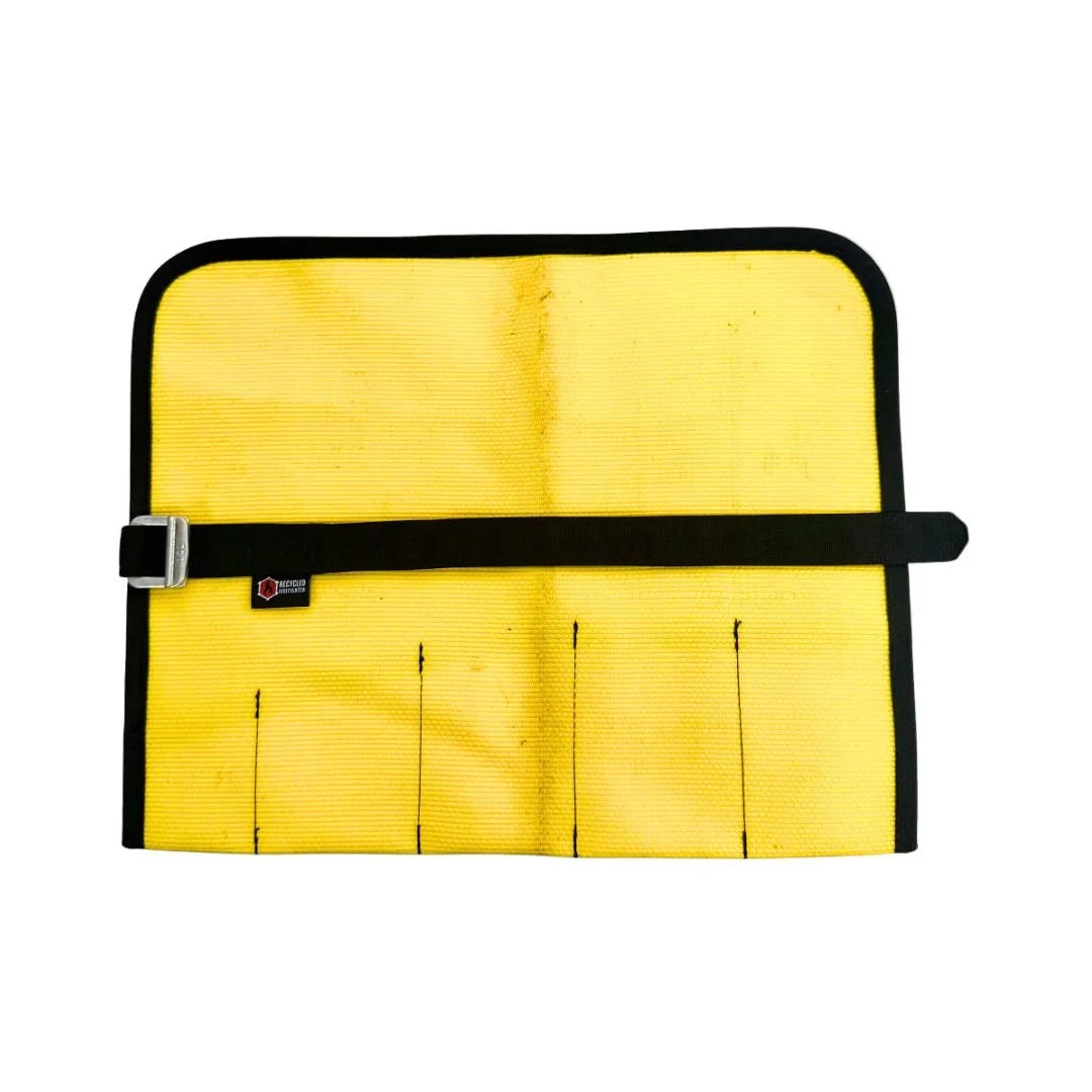 Fire Hose Tool Roll by Recycled Firefighter, handmade leather goods detail photo 6