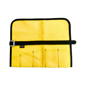 Fire Hose Tool Roll by Recycled Firefighter, handmade leather goods detail photo 6