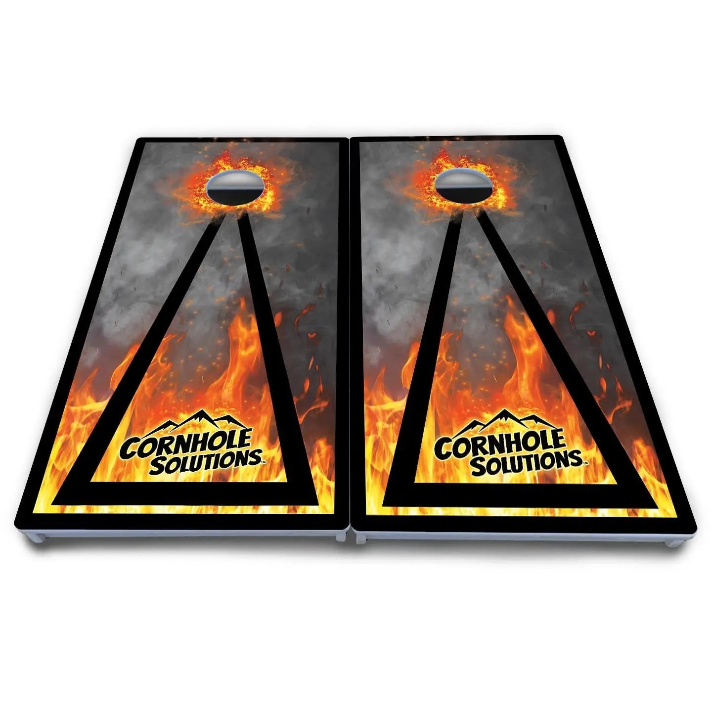 Fire Triangle CS Logo Cornhole Boards - All Weather Series by Cornhole Solutions, custom cornhole board detail photo 3