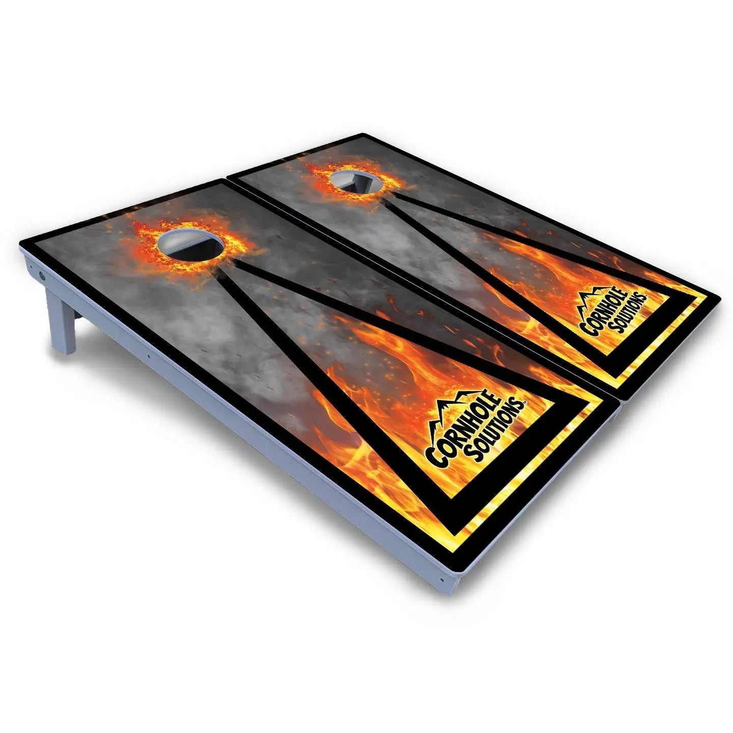 Fire Triangle CS Logo Cornhole Boards - All Weather Series by Cornhole Solutions, custom cornhole board detail photo 4