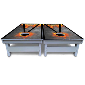 Fire Triangle CS Logo Cornhole Boards - All Weather Series by Cornhole Solutions, custom cornhole board detail photo 5