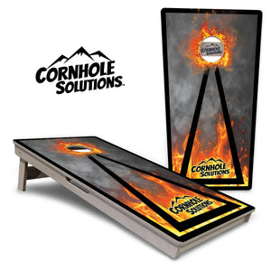 Fire Triangle CS Logo Cornhole Boards - Professional Tournament Series Cornhole Solutions