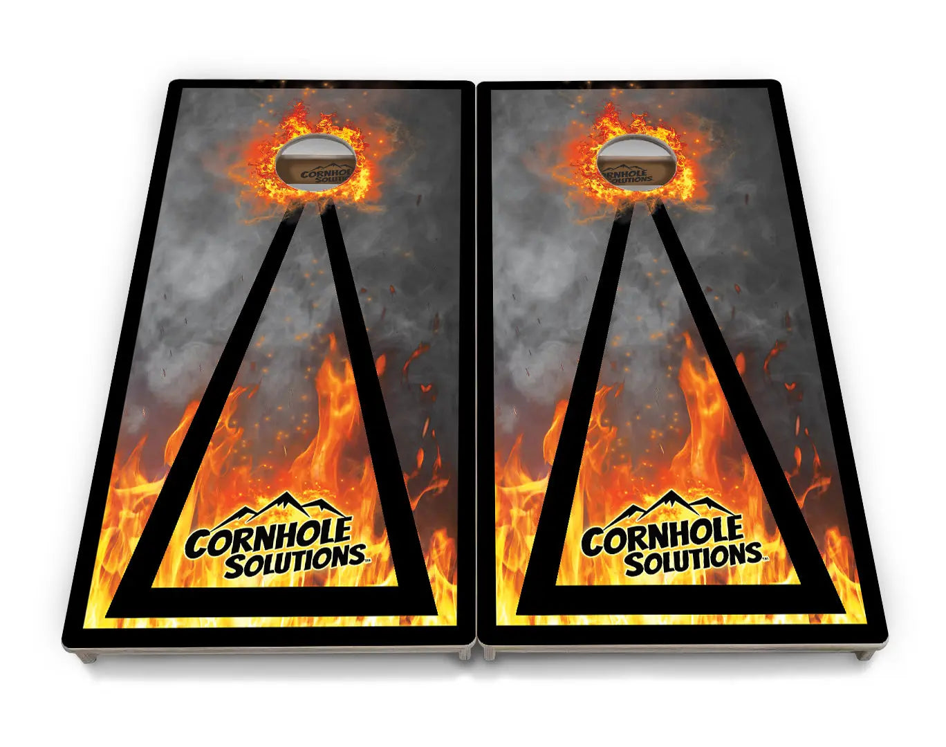 Fire Triangle CS Logo Cornhole Boards - Professional Tournament Series Cornhole Solutions