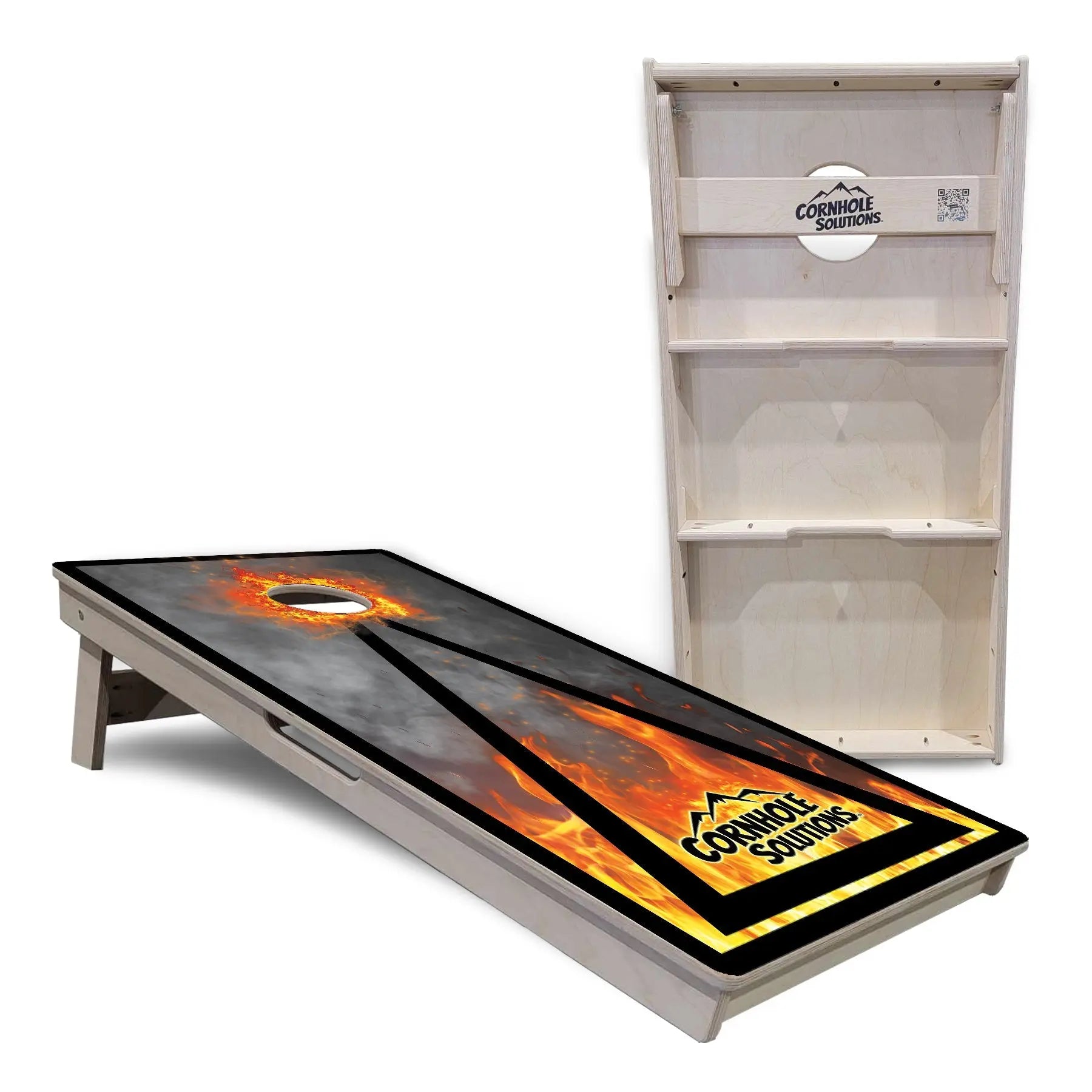 Fire Triangle CS Logo Cornhole Boards - Professional Tournament Series Cornhole Solutions