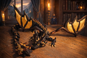 FireStorm Dragon with Wings – Articulated 3D Printed Dragon by Saber 3D by The Tween Space, paper gift main product photo