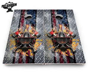Firefighter Cornhole Boards - Pro Solution Elite Series by Cornhole Solutions, custom cornhole board detail photo 4