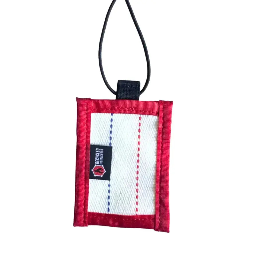 Firehose Luggage Tag by Recycled Firefighter, handmade leather goods main product photo