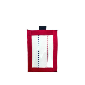 Firehose Luggage Tag by Recycled Firefighter, handmade leather goods detail photo 4