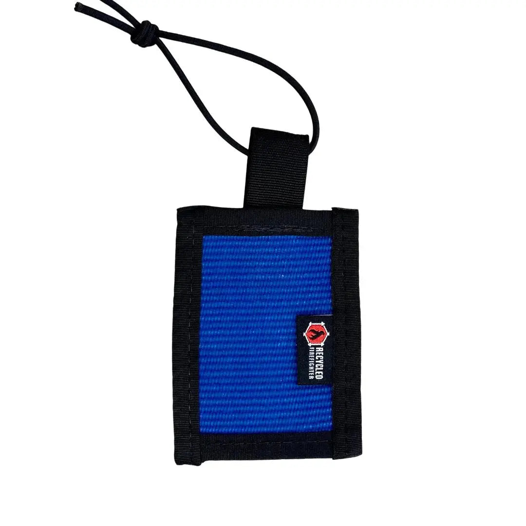 Firehose Luggage Tag by Recycled Firefighter, handmade leather goods detail photo 6