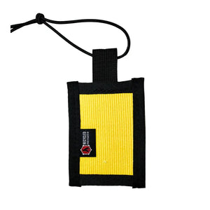 Firehose Luggage Tag by Recycled Firefighter, handmade leather goods detail photo 7