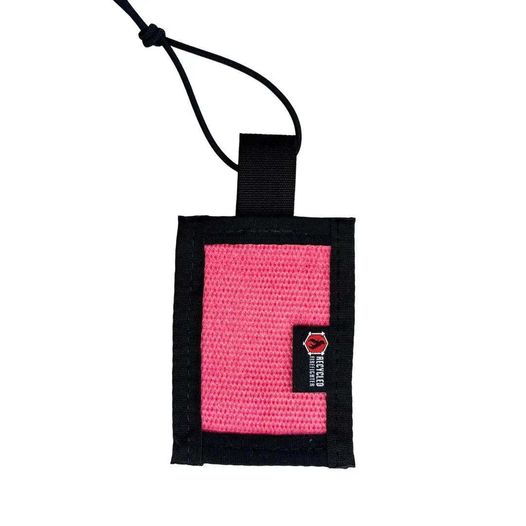 Firehose Luggage Tag by Recycled Firefighter, handmade leather goods detail photo 8