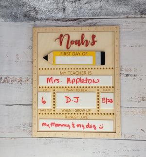 First Day of School Sign by EverLee Creations, Southern home decor detail photo 4