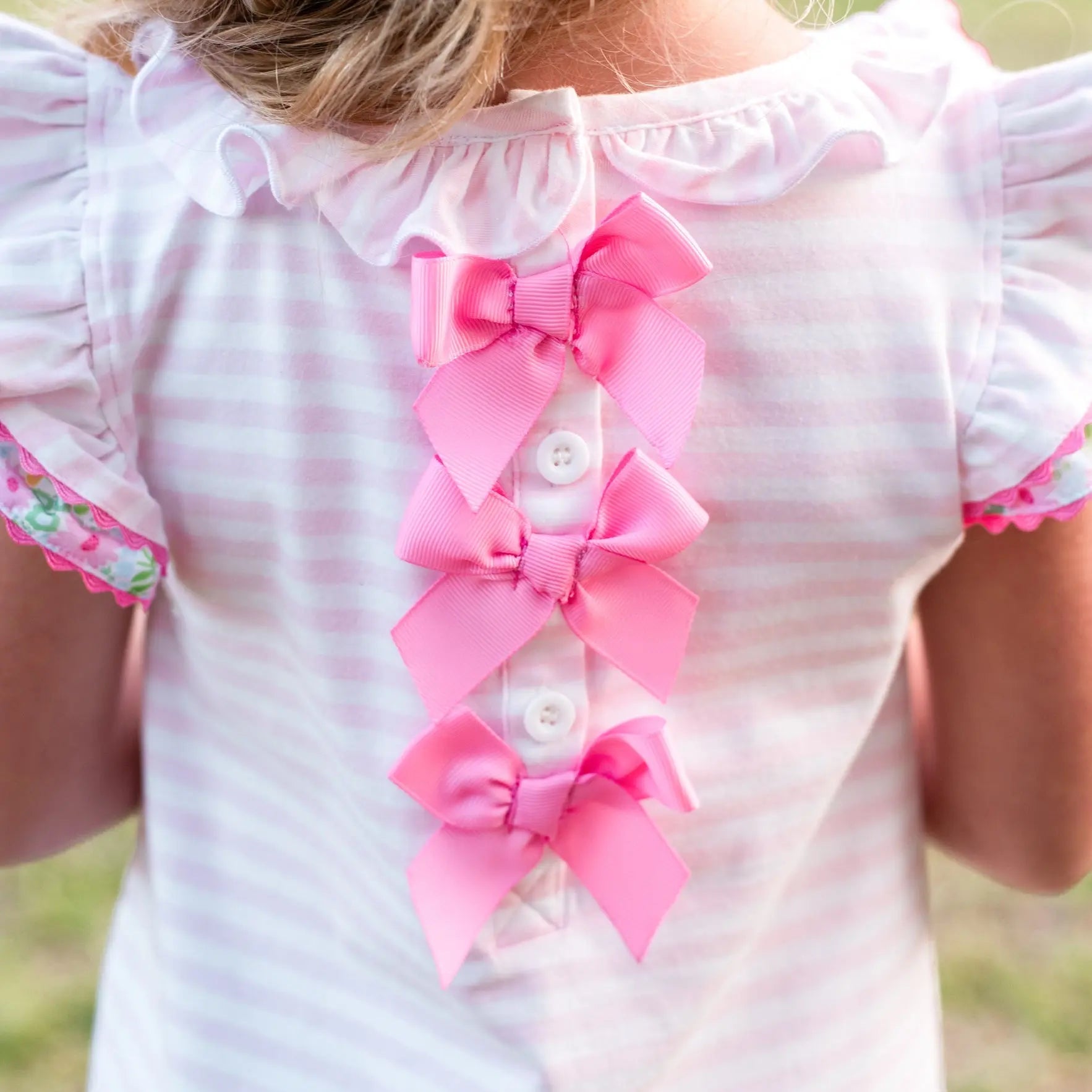 Floral Tee Time Girls Golf Short Set by Seven Lantern Lane, Southern lifestyle apparel detail photo 5