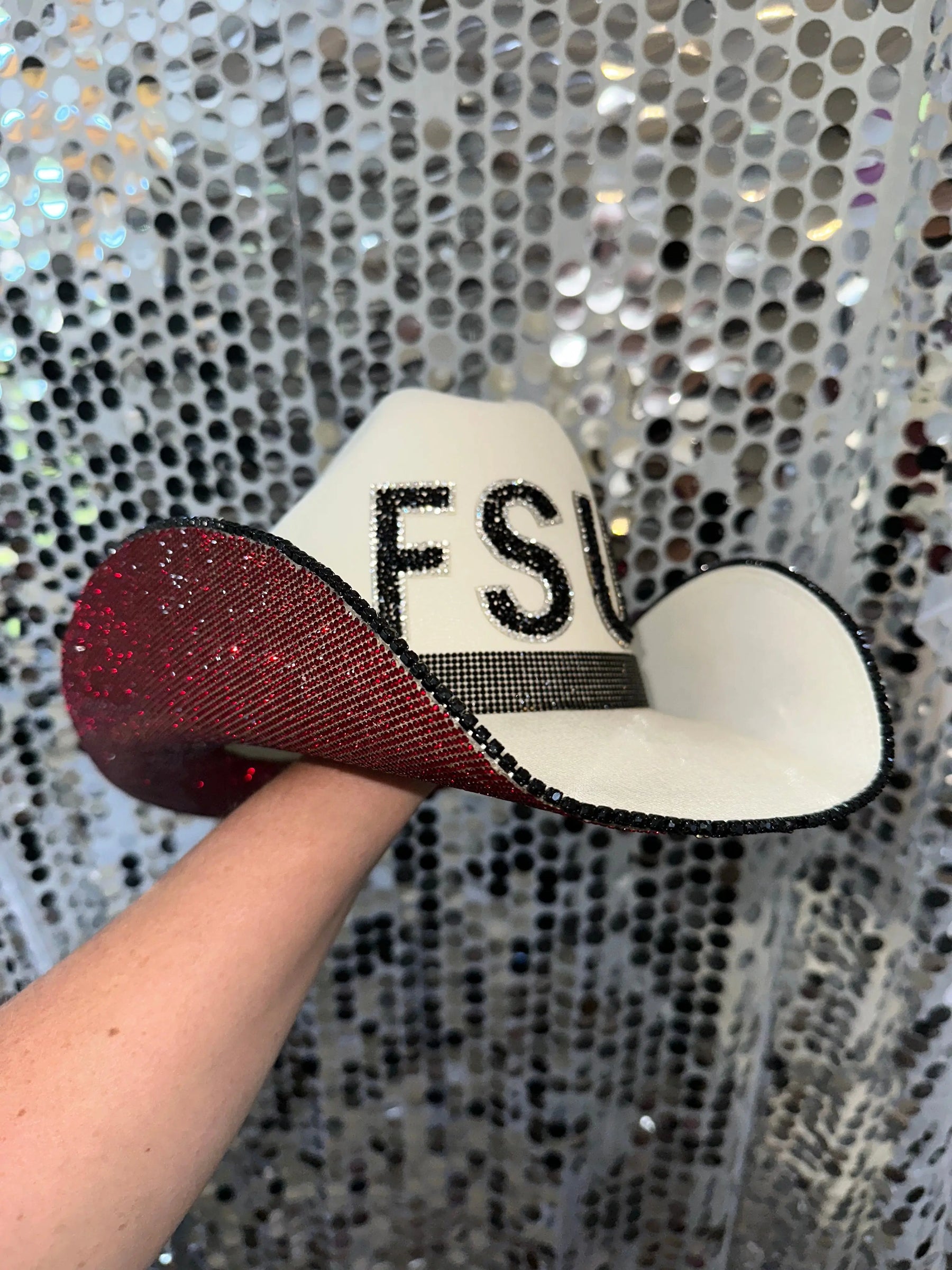 Florida State University by Rhinestone Cowgirl, custom hat detail photo 3