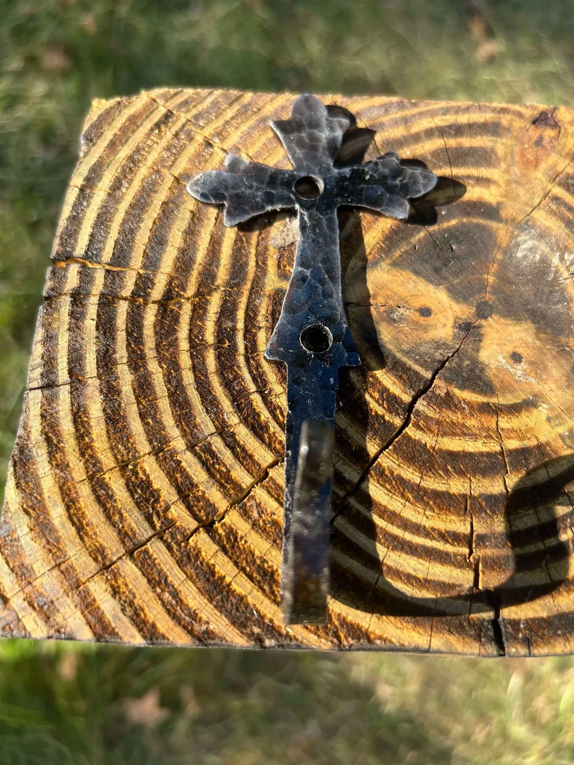 Forged Cross Hook Redbeard's Forge LLC