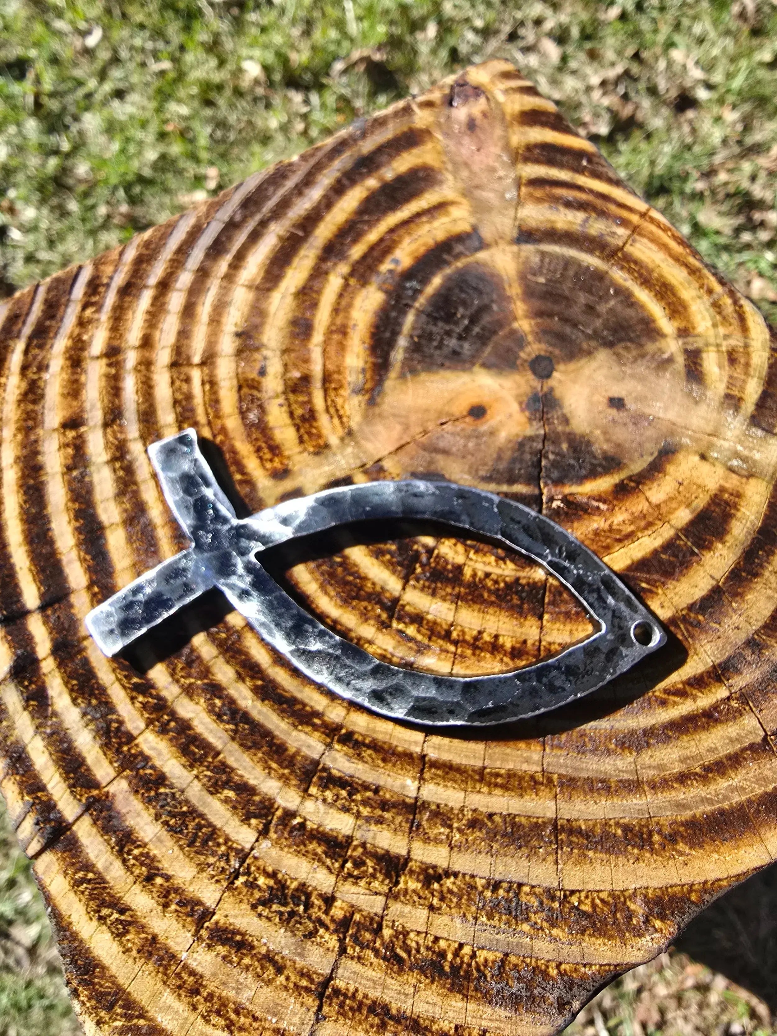 Forged Fish Keychain Redbeard's Forge LLC