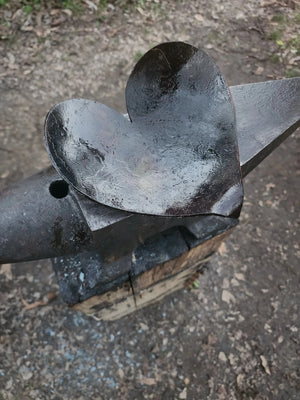 Forged Heart Shaped Dish by Redbeard's Forge LLC, Southern home decor detail photo 5