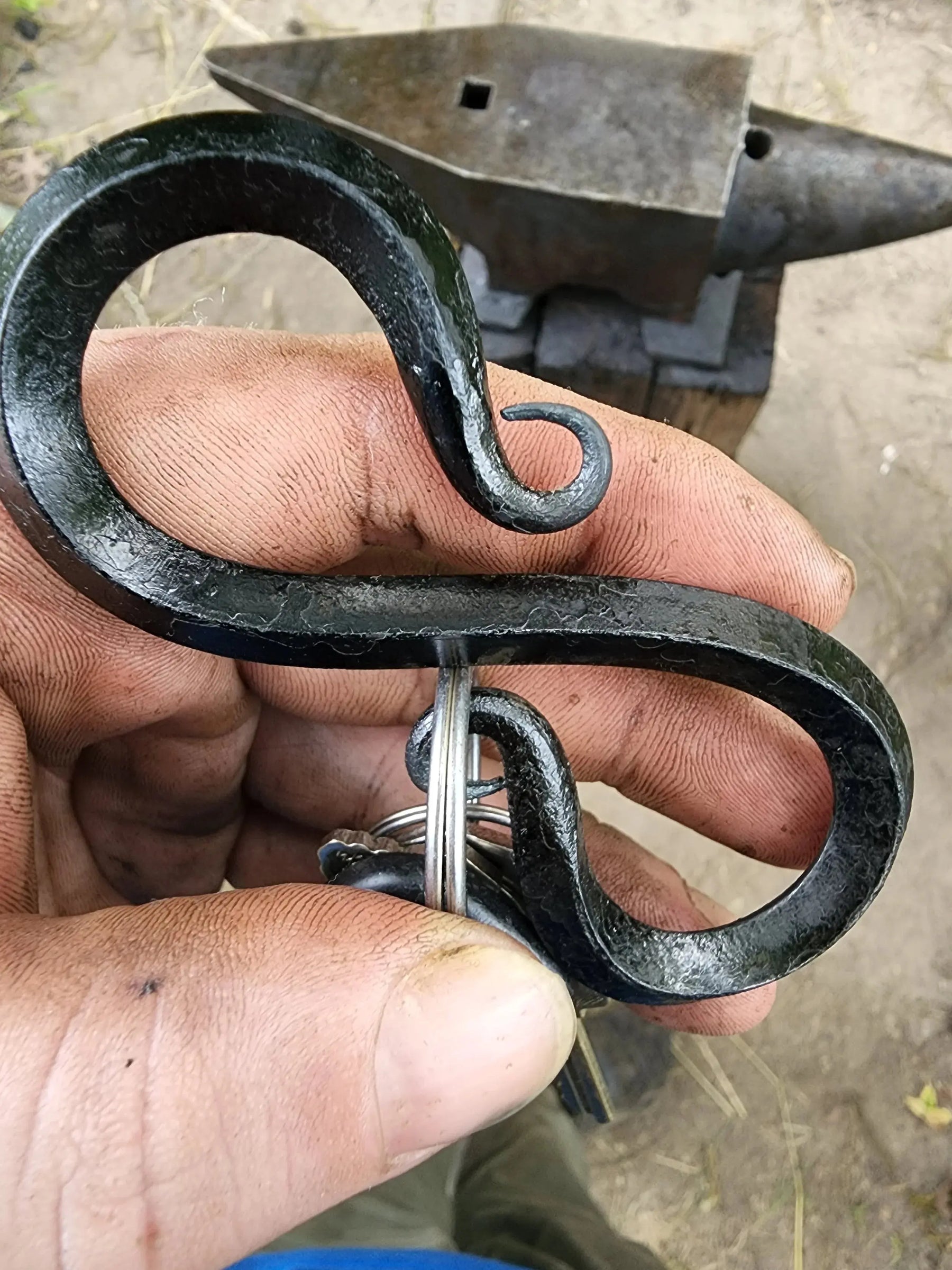Forged Key Chain Holder by Redbeard's Forge LLC, Southern home decor detail photo 4