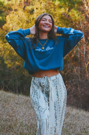 Forgiven Blue Sweatshirt Southern Bliss Company