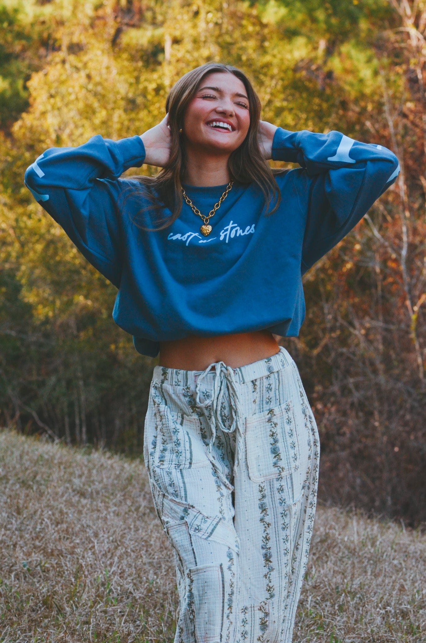Forgiven Blue Sweatshirt Southern Bliss Company