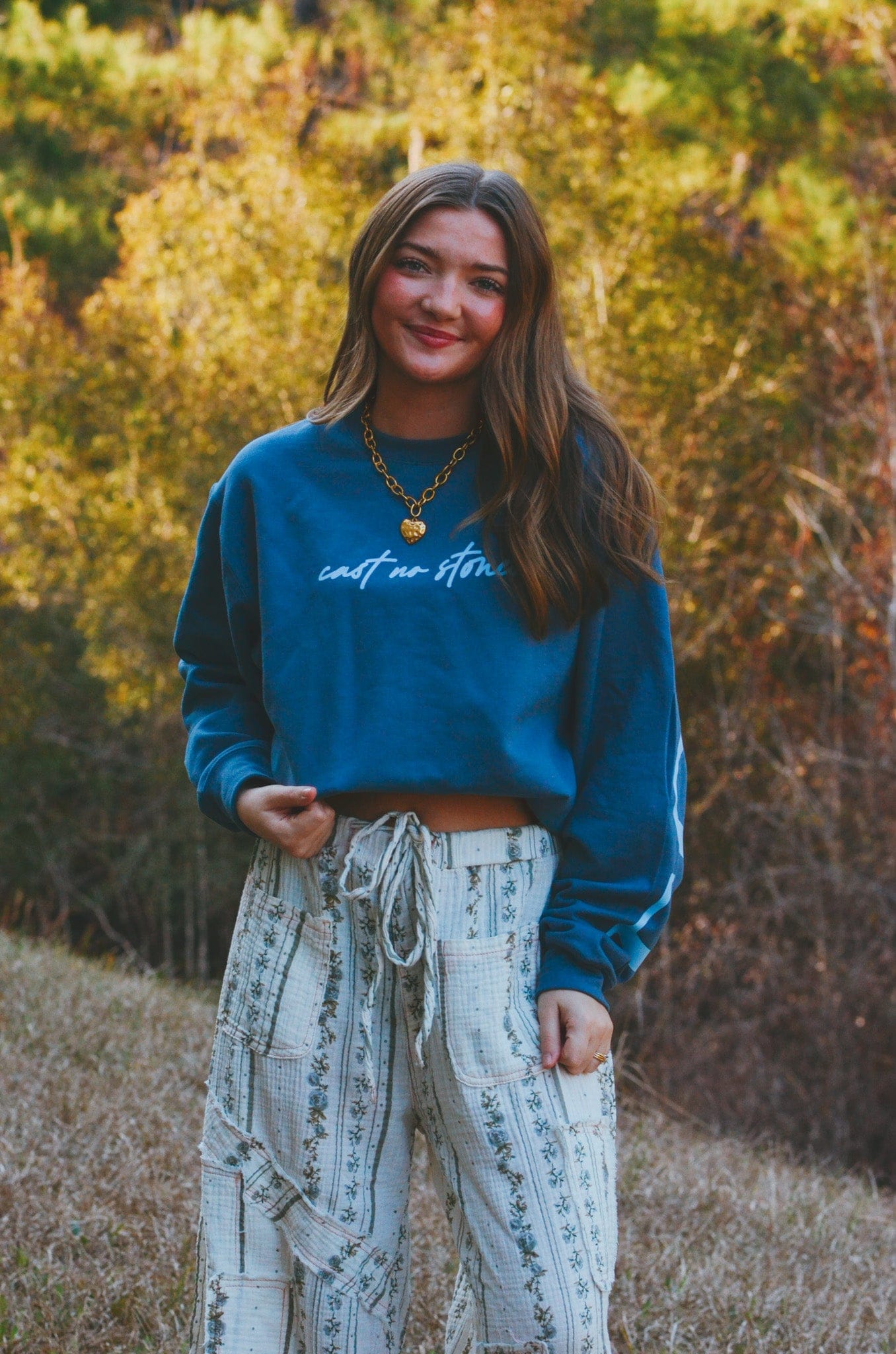 Forgiven Blue Sweatshirt Southern Bliss Company