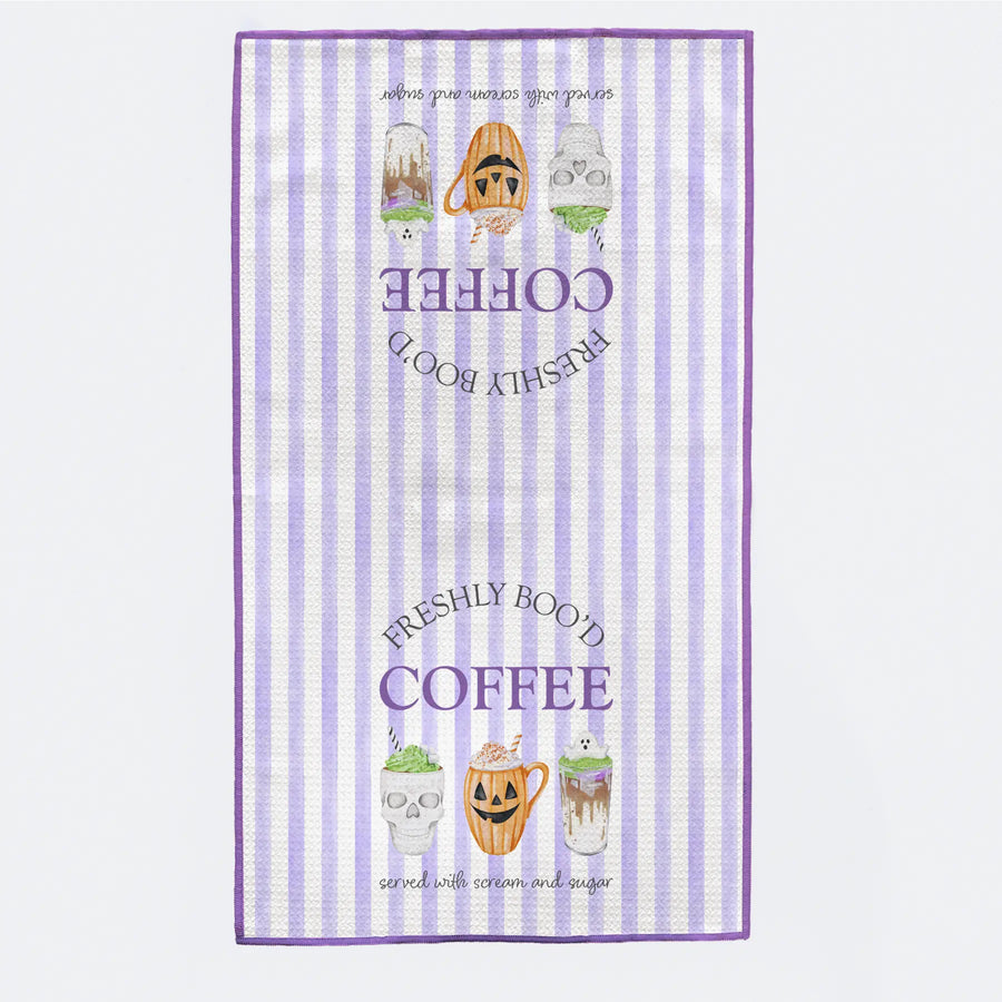 Freshly Boo'd Coffee Halloween Kitchen Towel
