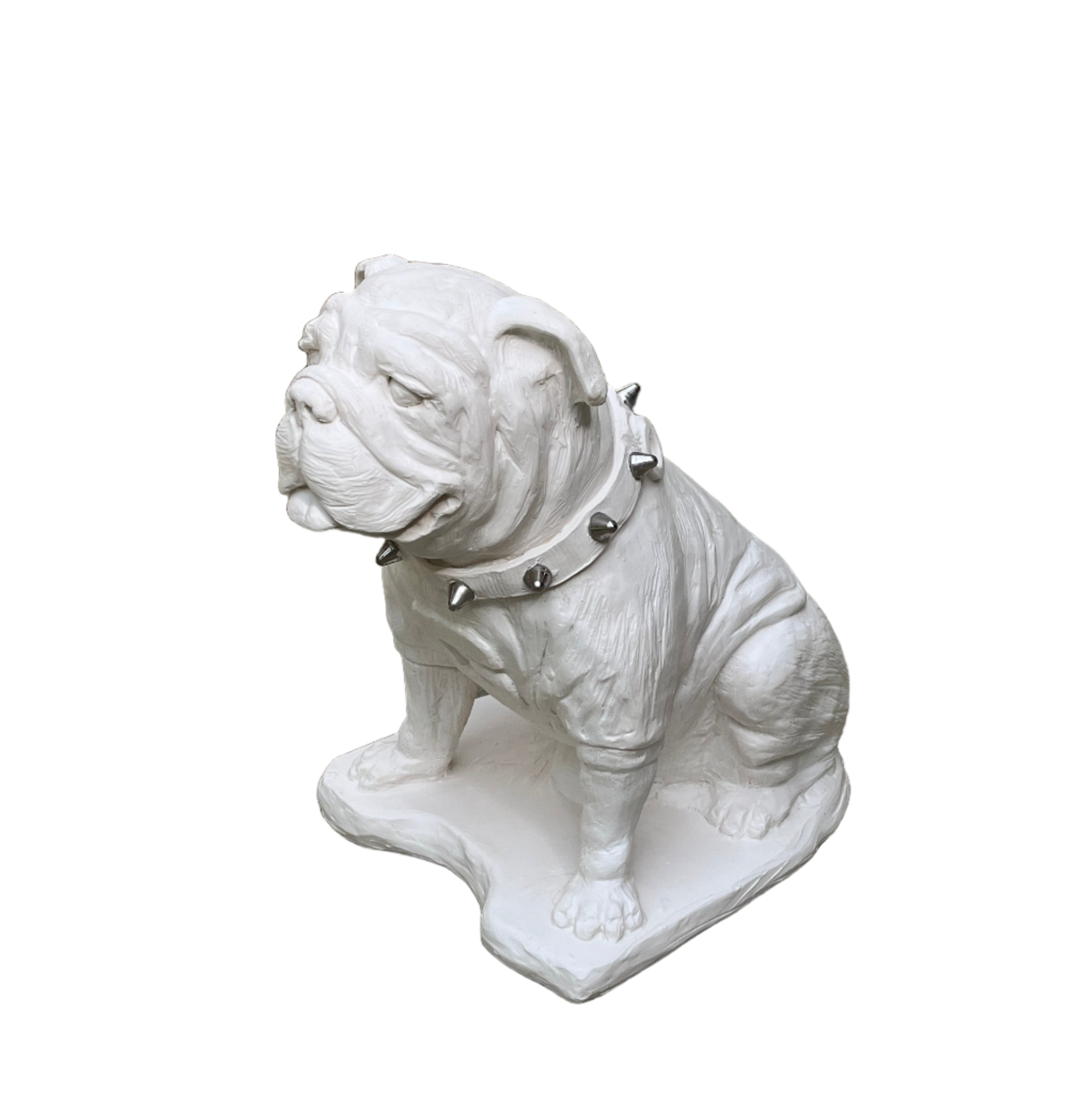 Georgia Bulldogs UGA Mascot White Stone Statue - Natural