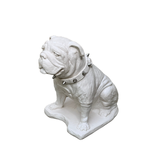 Georgia Bulldogs UGA Mascot White Stone Statue - Natural