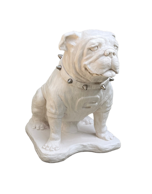 Georgia Bulldogs UGA Mascot White Stone Statue - Natural