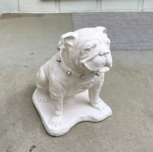 Georgia Bulldogs UGA Mascot White Stone Statue - Natural
