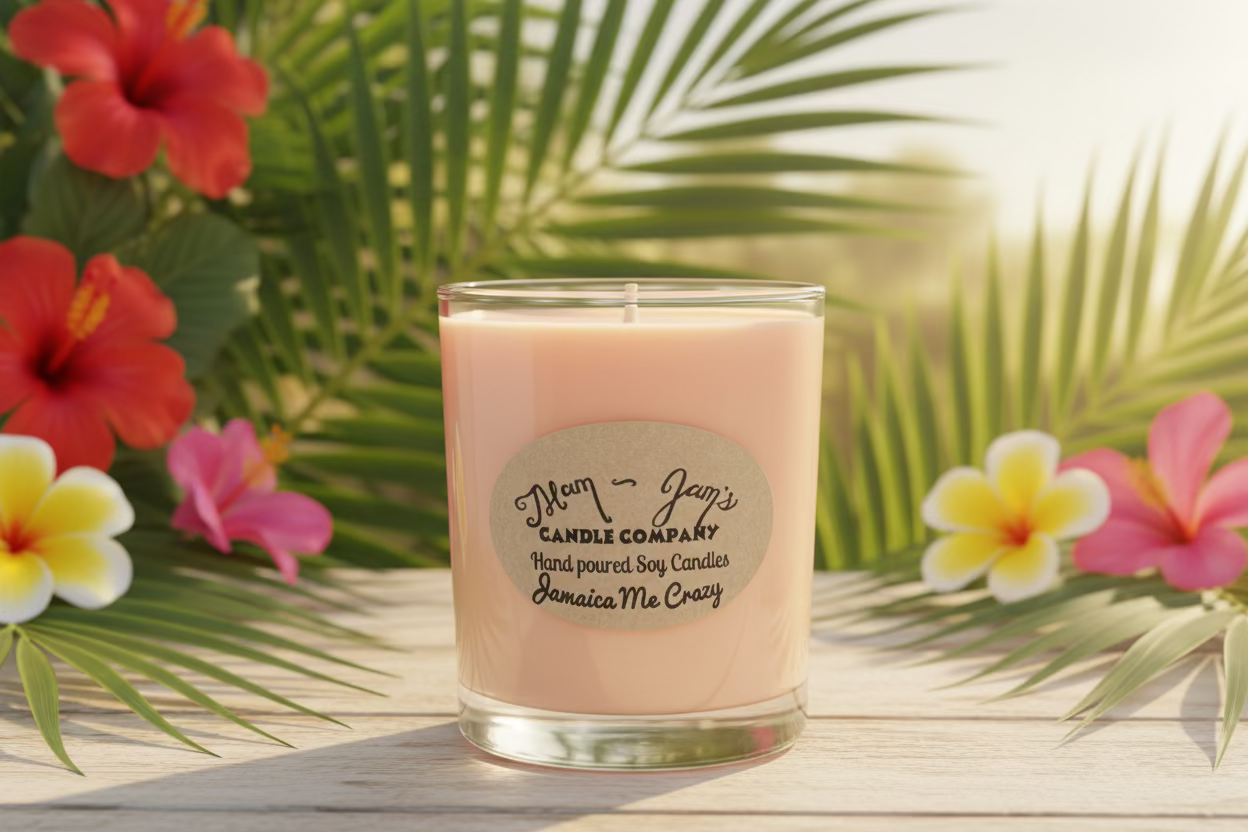 Jamaica Me Crazy Soy Candle – Tropical & Exotic Scent | Mam Jam’s