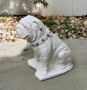 Georgia Bulldogs UGA Mascot White Stone Statue - Natural