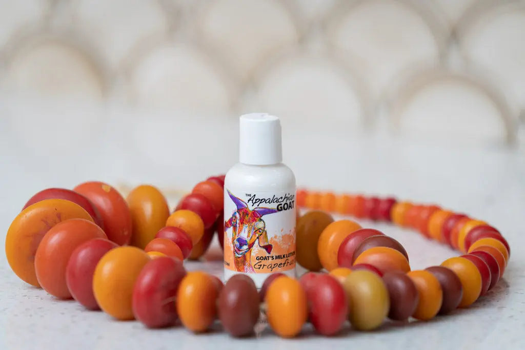 Grapefruit Goats Milk Lotion by Essential Journeys, natural skincare detail photo 3